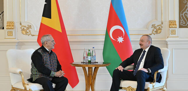 Dövlət başçısı İlham Əliyev Timor-Leste Prezidenti ilə görüşüb