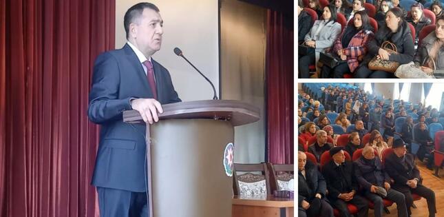 Prezidentliyə namizəd Qüdrət Həsənquliyev Şirvan şəhərində seçicilərlə görüşüb