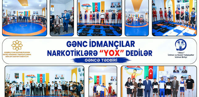 Gəncədə “İdman narkotiklərə qarşı: sağlam həyatı seç!” layihəsi çərçivəsində tədbir keçirilib – FOTOLAR